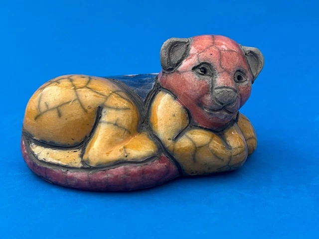 South African Raku Pottery Lion Cub