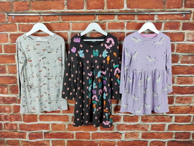 Girls Bundle Age 5-6 Years Next M&S Long Sleeve Dress Set Unicorn Glitter 116Cm
