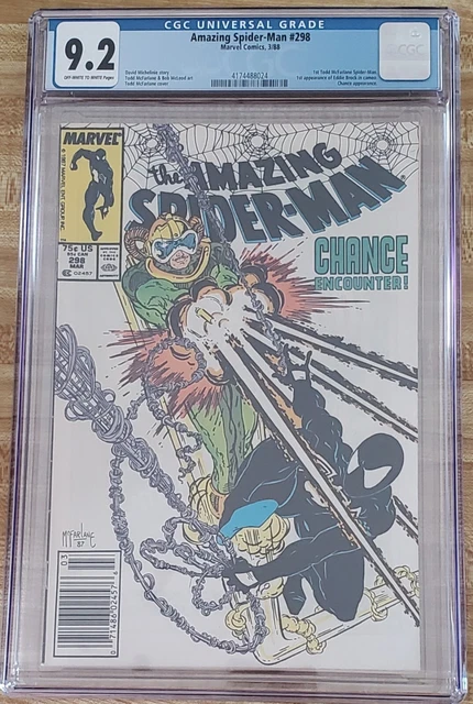 AMAZING SPIDER-MAN #298 CGC 9.2 1st McFarlane Spider-man/ Eddie Brock NEWSSTAND