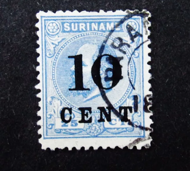 nystamps Netherlands Surinam Stamp # 34A Used $500    A26y1712