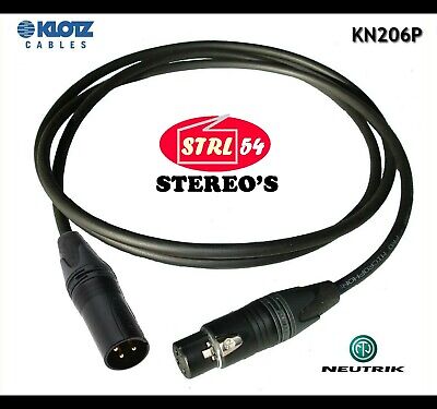 Câble XLR Top Qualité Cordon Audio Micro KLOTZ MY206UP NEUTRIK NC3FXX-B NC3MXX-B