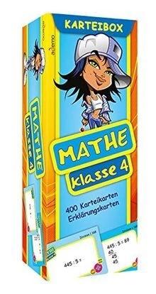 KARTEIBOX MATHE KLASSE 4: mit farbigen Karteikarten de ade... | Livre