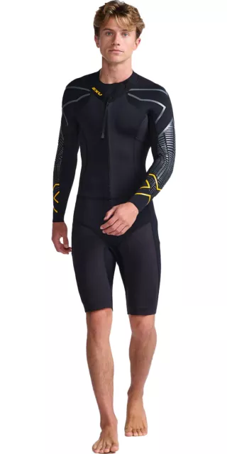 2XU Mens Propel Swim Run Wetsuit - Black / Ambition