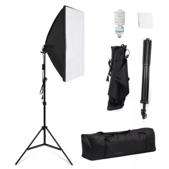 Fotostudio Set Studio Lampe Leuchte Beleuchtung Schirm Softbox Stativ Dauerlicht