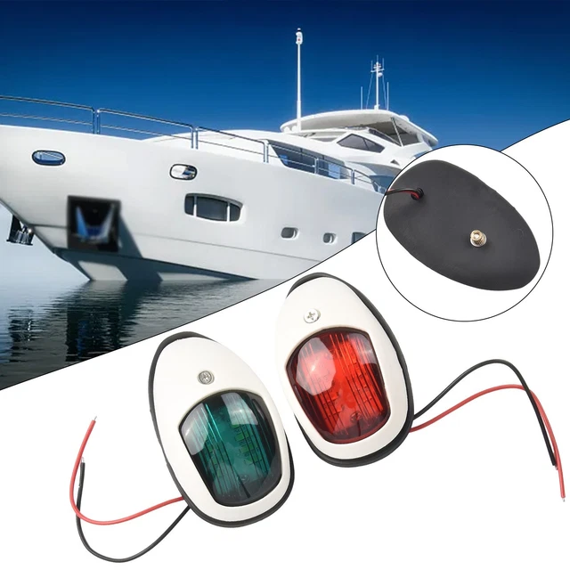 3 Feux LED étanches Pour Bateau - Signalisation Automatique Nuit & Brouillard - Piles AA