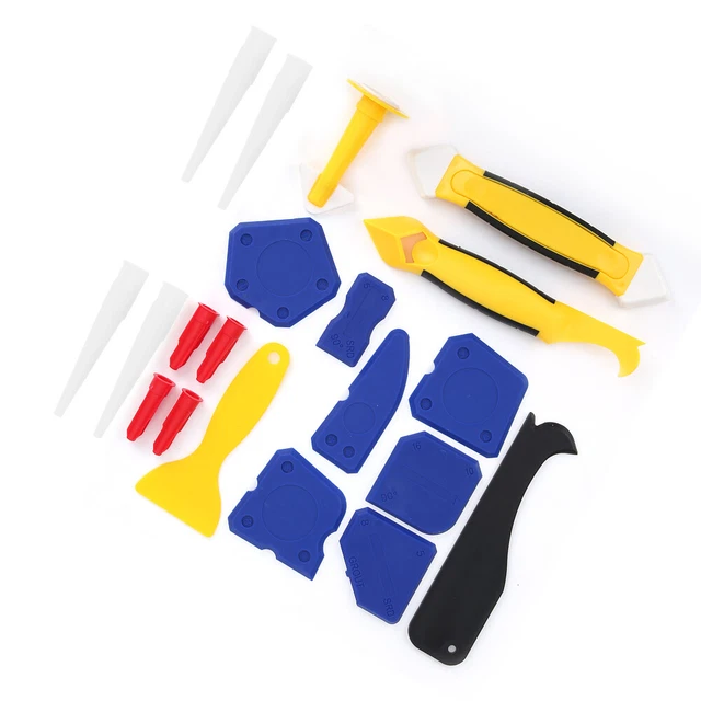20Pcs Caulking Tool Multi‑Function Plastic Glue Scraper Grouting Sealant YA