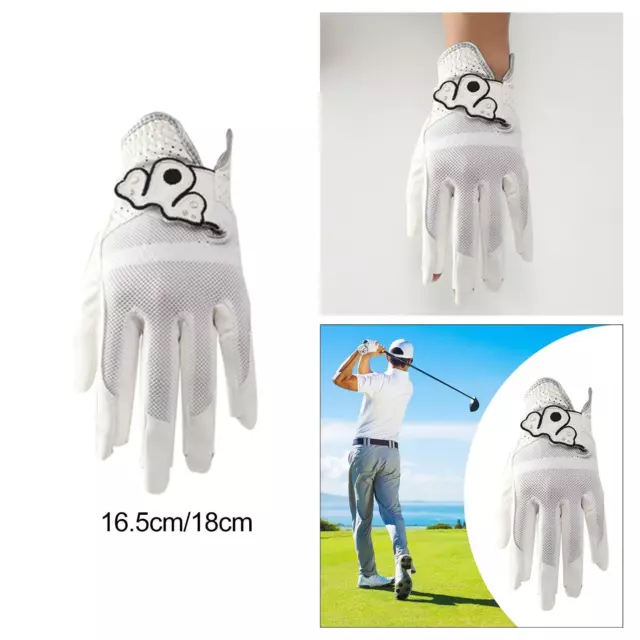 Golfhandschuh, Handbekleidung, weiches Leder, Golfhandschuh, weiß, kein