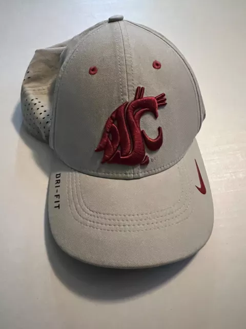 WSU Hat Cap Flex Dri-Fit Nike, Grey and Red