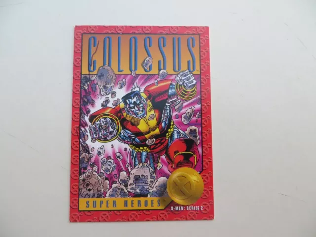 1993 Skybox Marvel X-Men Ii Colossus Card Signed Brandon Peterson Poa