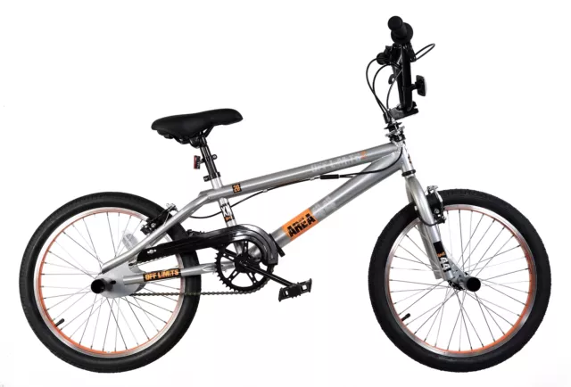 Bicicleta XN BMX Área 44 20" Freestyle Niños Bicicleta con 360 giroscopio 2x clavijas de acrobacias grises