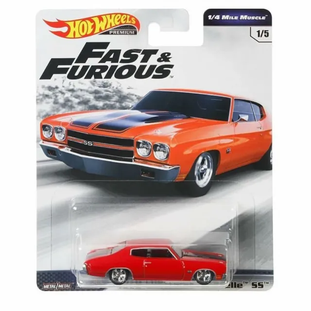Hot Wheels Premium 1/4 Mile Muscle Fast & Furious 1970 Chevrolet Chevelle SS New