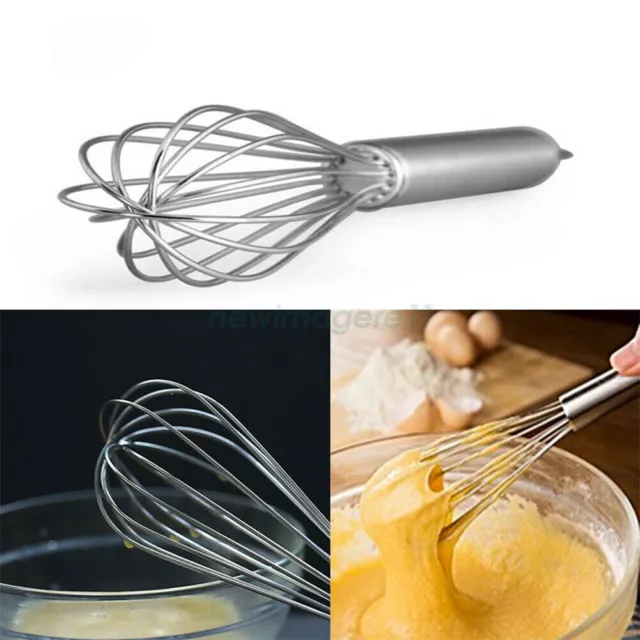 10inches Durable Balloon Wire Whisk Egg Beater Mixer kitchen Baking Utensil New