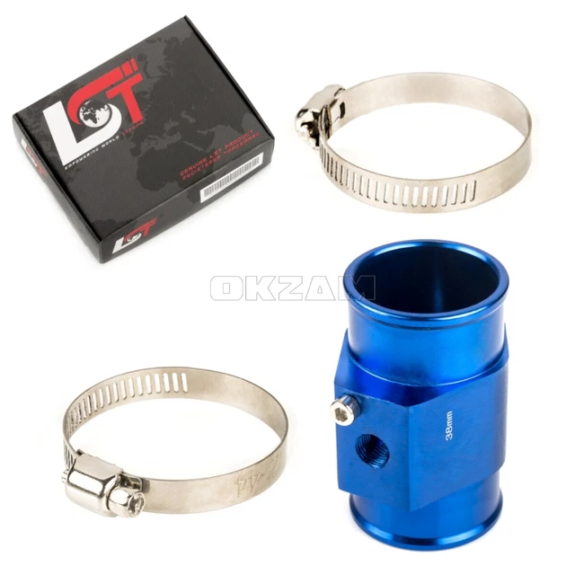 Adaptateur De Capteur De Température D'eau En Aluminium - Pour Tuyau 38 Mm, Avec Colliers De Serrage - 8