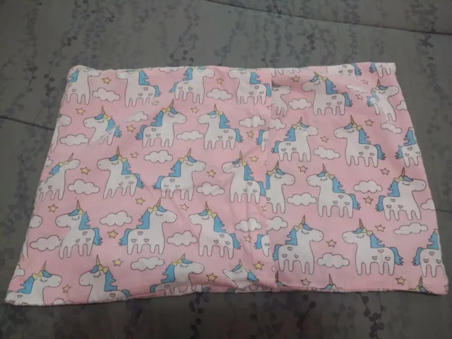 IBraFashion Toddler Girl's Unicorn Pink 100% Cotton Pillowcase 12x18 3