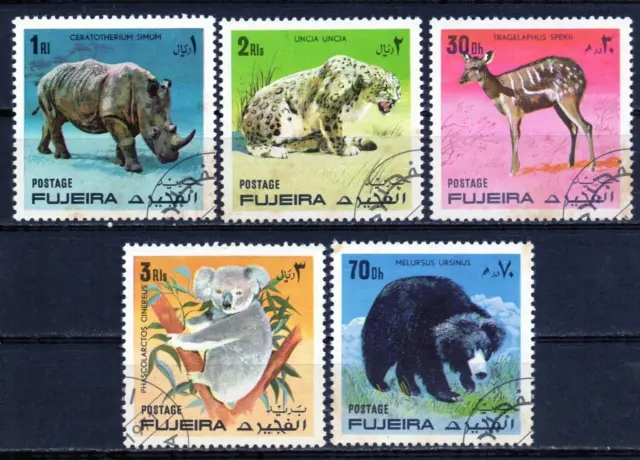Fujeira complete series year 1967 used fauna animals
