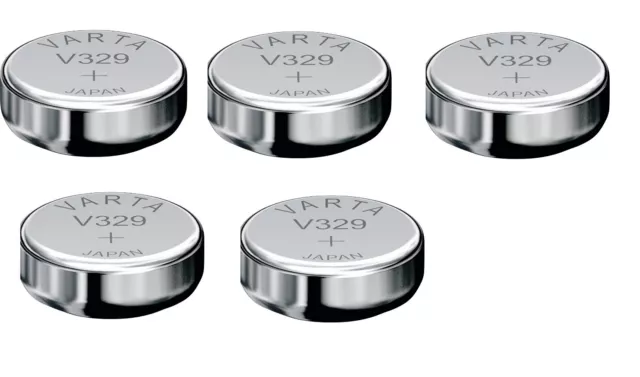 ENVOI SOUS SUIVI VARTA lot de 5 piles oxyde d'argent V329 329  SR731SW 1,55V