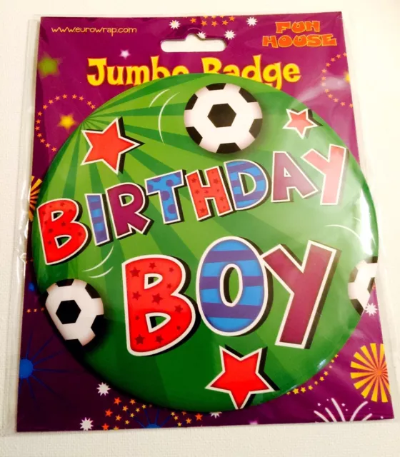 Unique - Birthday Boy!-Green Colour Giant Pin on Badge - Brand New