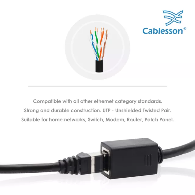 Câble UTP Cablesson Cat6 RJ45 - Extenseur Ethernet mâle vers femelle - 0,5 m - 10 m 2