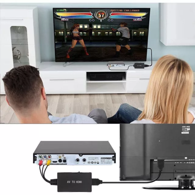 RCA zu HDMI Konverter Unterstützung von 1080P PAL/NTSC For STB PS1 PS2 PS3 Xbox