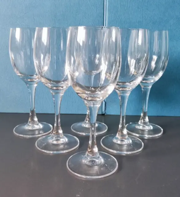 6 verres à vin blanc Cristal d'Arques Vicomte - H 15 cm
