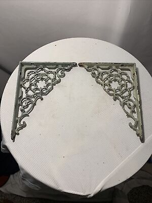 Antique Victorian Eastlake Lattice Cast Iron Sign /Sink / Wall / Shelf Brackets