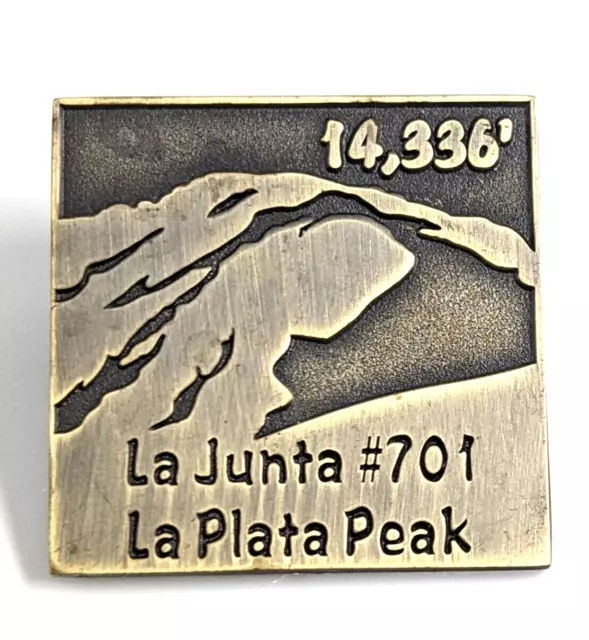 La Plata Peak Summit Rocky Mountain CO La Junta Elks Lodge #701 Pin Fraternal