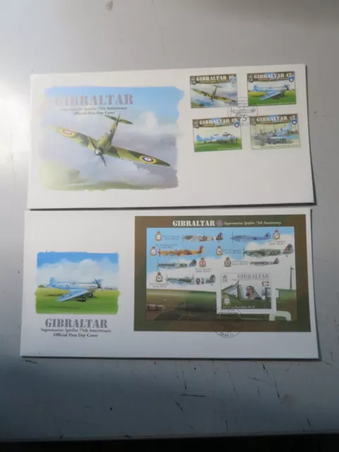 2011 Gibraltar First Day Covers Spitfire