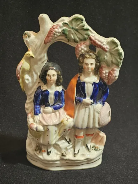 An Antique Early Victorian Staffordshire Figure Group of Male & Female Lovers