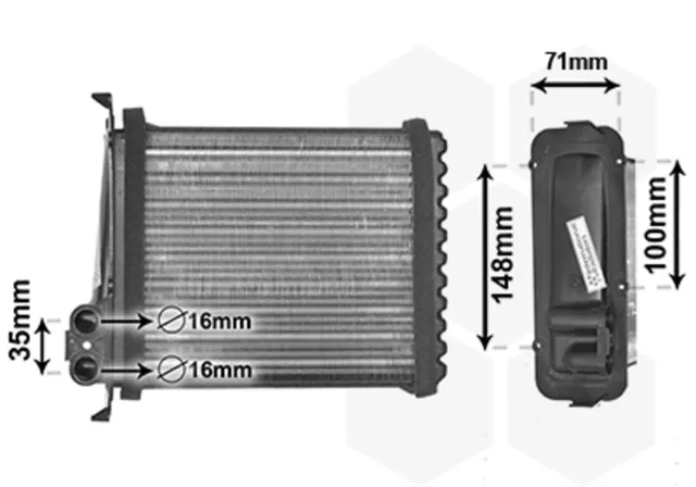 VAN WEZEL Wärmetauscher Innenraumheizung 59006085 für VOLVO V70 876 S70 875 874