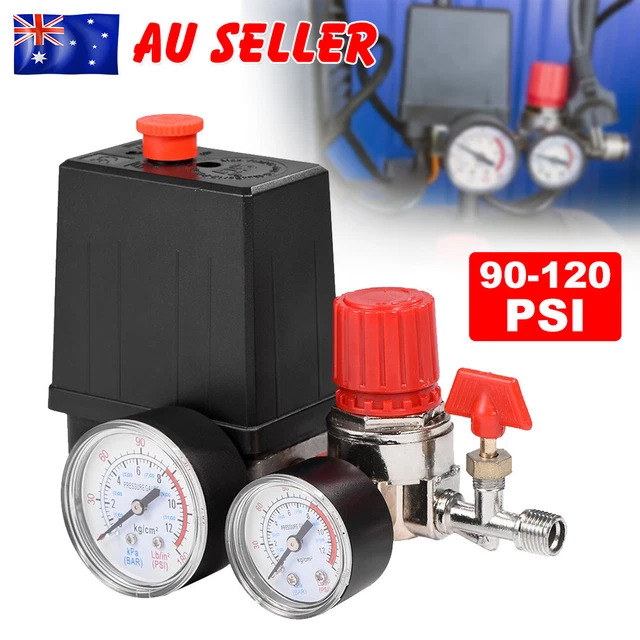 120PSI AIR COMPRESSOR Pressure Switch Control Regulator Gauges Valve