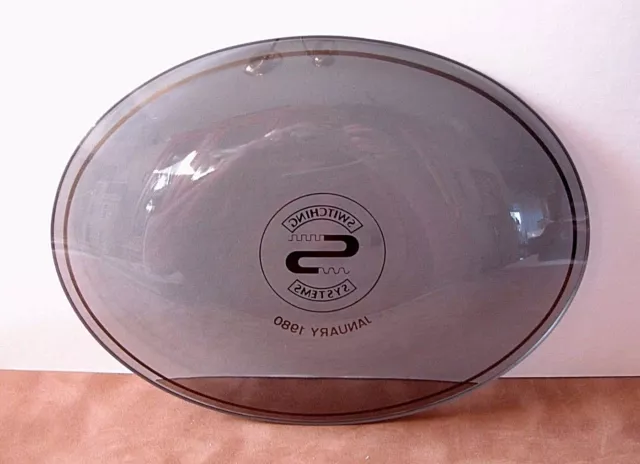 VTG Bell Telephone Switching Systems Smoked Glass Tray Candy Dish January 1980 3