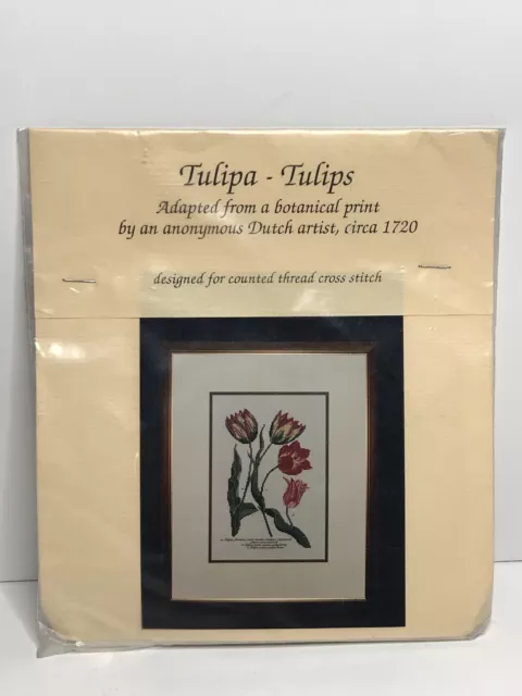 Heartland House Designs Counted Cross Stitch Kit Tulipa Tulips NEW Botanical