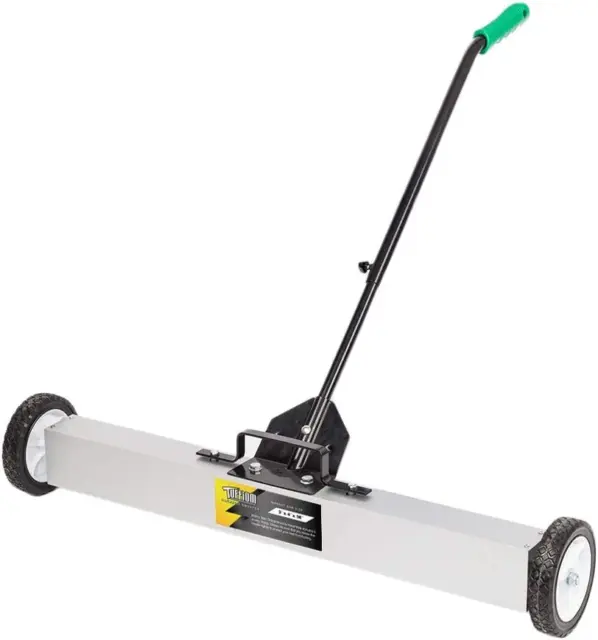 TUFFIOM 36-Inch Rolling Magnetic Pick-Up Sweeper | 30-LBS Capacity, with Quick R
