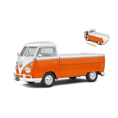 VW T1 PICK UP 1950 ORANGE/WHITE 1:18 Solido Auto Stradali Die Cast Modellino