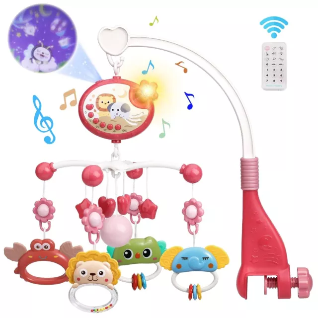 Baby Mobile Crib Bed Toy Melodies 400 Song Kids Mobile Night Light Projection
