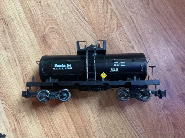 Lionel 8-87601 G Scale Santa Fe Single Dome Tank Car LN/Box