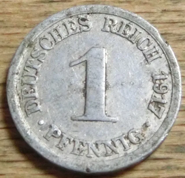 Deutsches Kaiserreich  1  Pfennig  1917  G