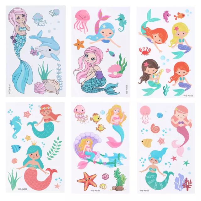 12 Sheets Stickers Cartoon Suit for Kids Body Girls Child Princess Water Proof