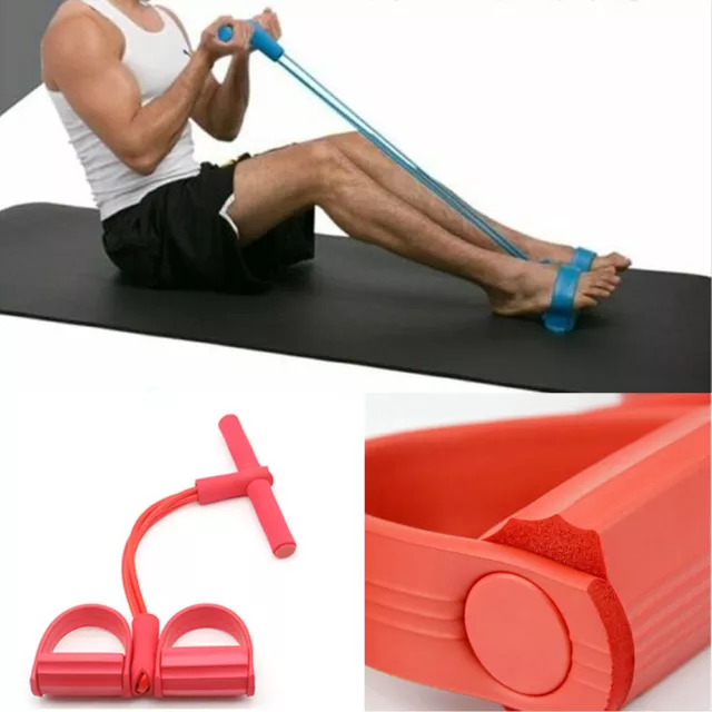 Elastique Bande de Résistance Corde de Traction Gym Fitness Yoga 4 tubes