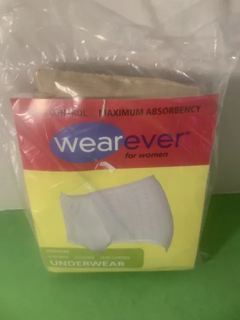 Wearever Women's Size 1X Maximum Absorbency Reusable Bladder Control Panties  NWT