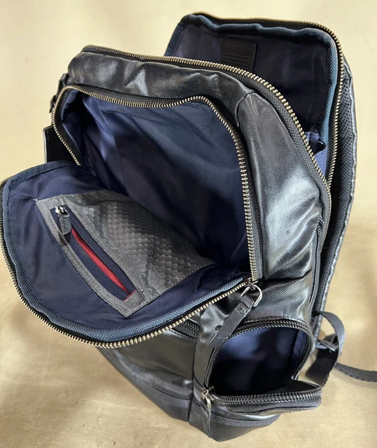 Preowned Tumi Alpha Bravo Knox Backpack Rucksack 22681DCC2 Black Canvas Leather 7