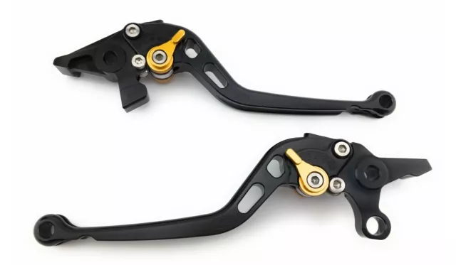 Par de Palancas / Manetas Largas Negro Oro HONDA CBR 600 RR 600RR PC40 2007-2008