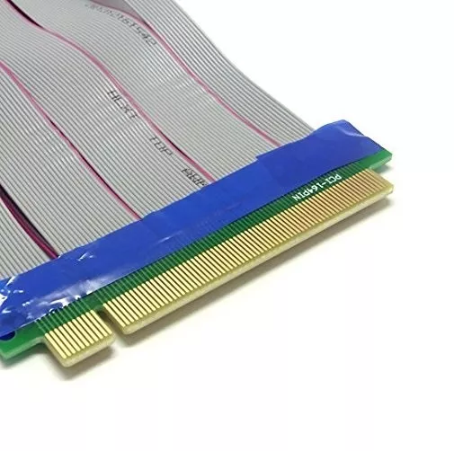 PCI-Express PCI-E 16X Riser Card Flexible Ribbon Extension Cable Nvidia AMD ATI 2