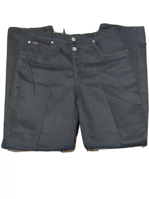 VTG Lawman Western High Rise Sz 13 (28/30.5) Cotton Denim Black Jeans Bareback