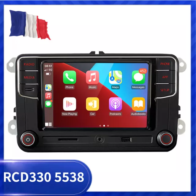 Nouveau CarPlay Android Noname RCD330 5538 autoradio stéréo pour VW 6RD035187B