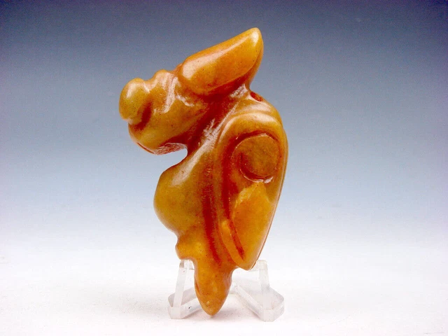 Old Nephrite Jade Stone Carved Sculpture HongShan Culture Bug Cicada #08092306