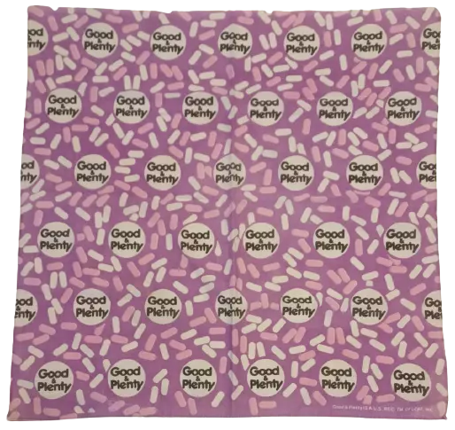 GOOD & PLENTY VINTAGE BANDANA; Purple, Leaf Inc.