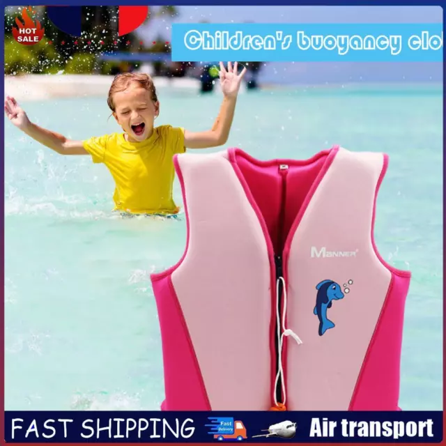 Children Buoyancy Survival Suit Safe Neoprene Outdoor Accessories (L Pink) FR