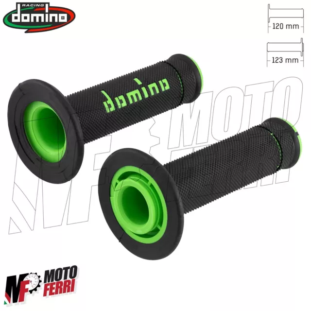 MF4122 - Handgriffe DOMINO Xtreme Off Road Schwarz / Grün Soft Grips Uni Cross 2