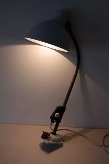 Old Reif Gooseneck Lamp Workshop Light Art Deco Bauhaus Desk Lamp